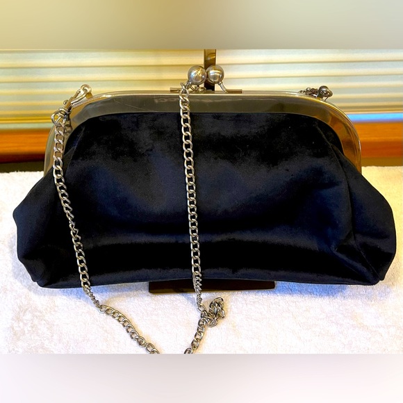 Patricia Nash Handbags - Patricia Nash Black Suede and Leather Clutch